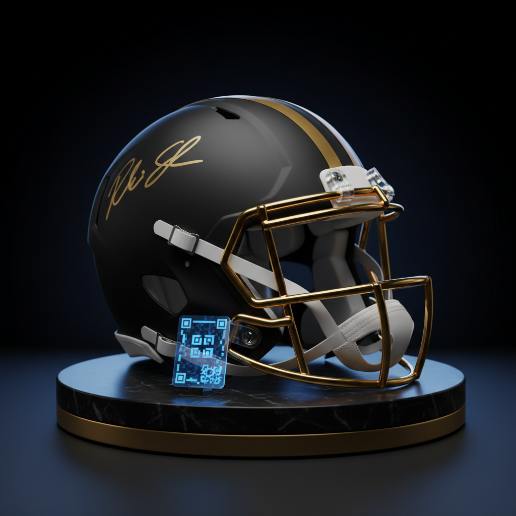 Casco NFL Firmado — Patrick Mahomes · Super Bowl LVIII